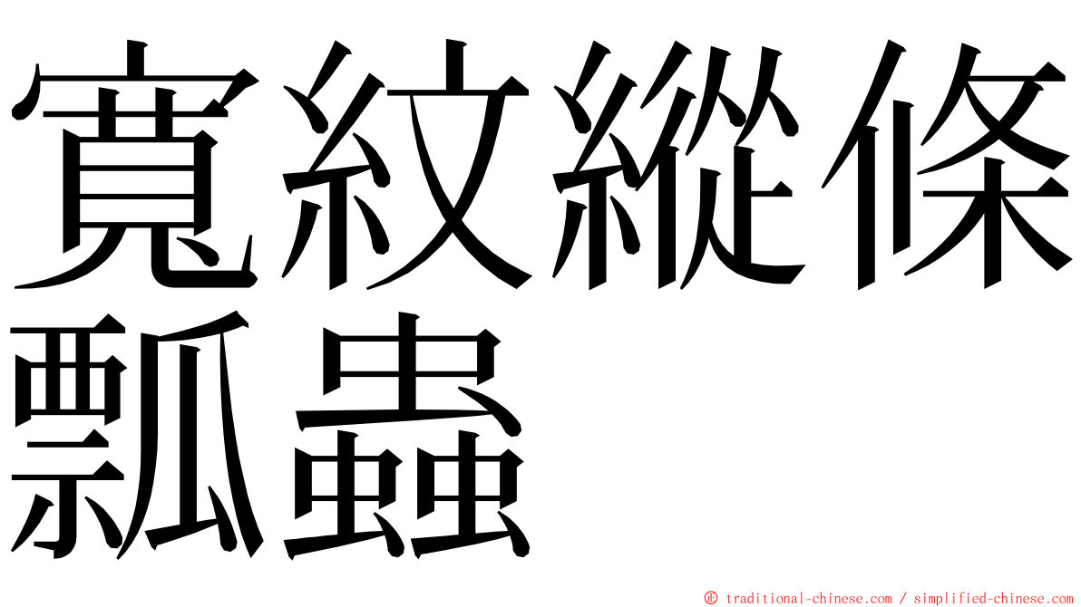 寬紋縱條瓢蟲 ming font