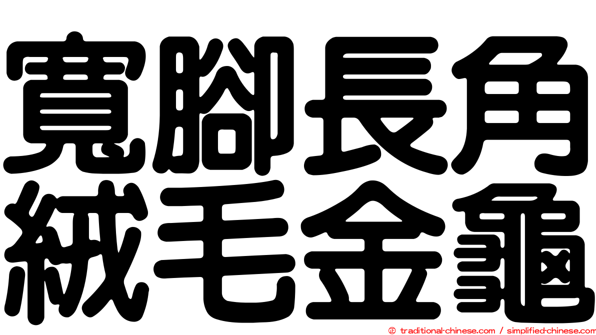 寬腳長角絨毛金龜