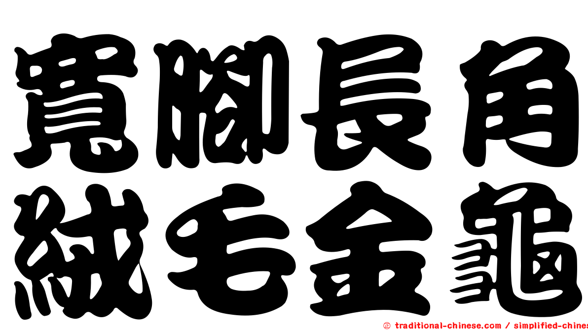 寬腳長角絨毛金龜