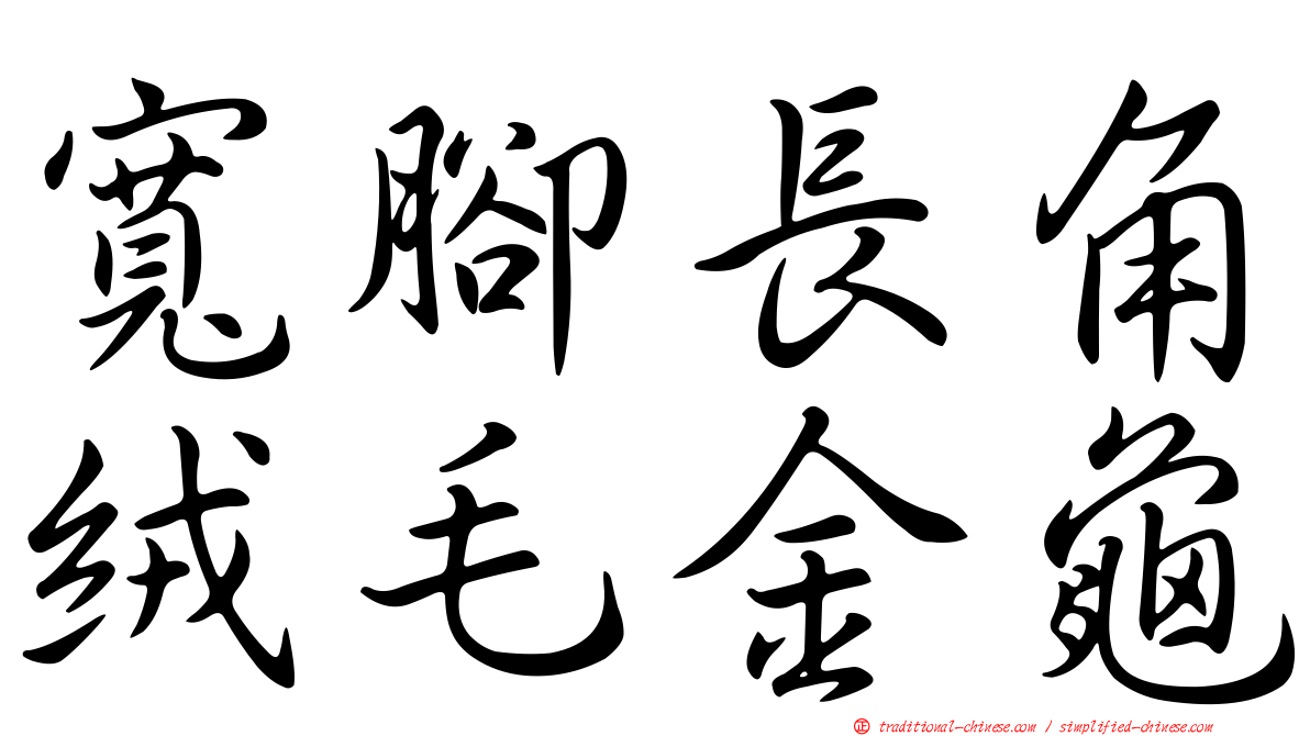 寬腳長角絨毛金龜