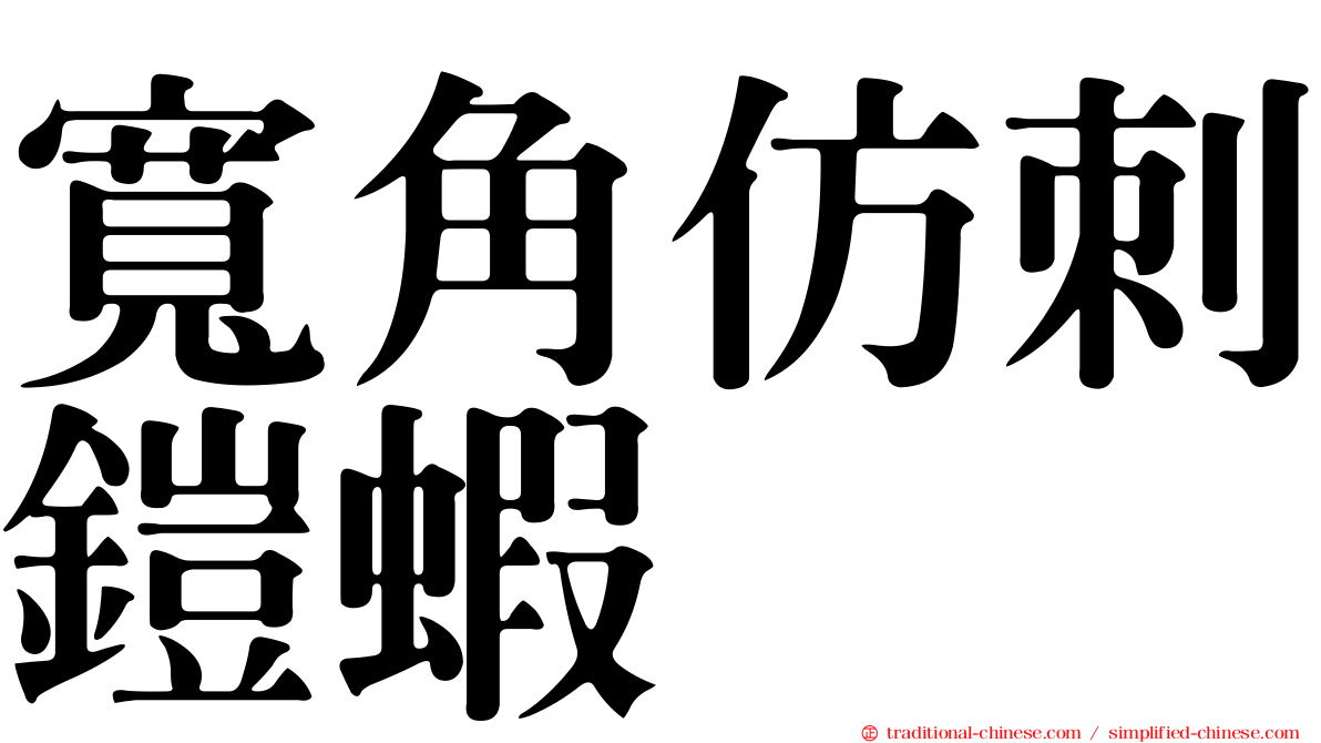 寬角仿刺鎧蝦