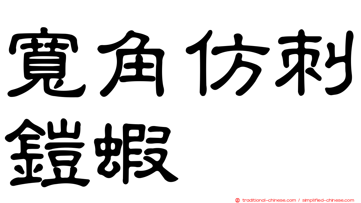 寬角仿刺鎧蝦