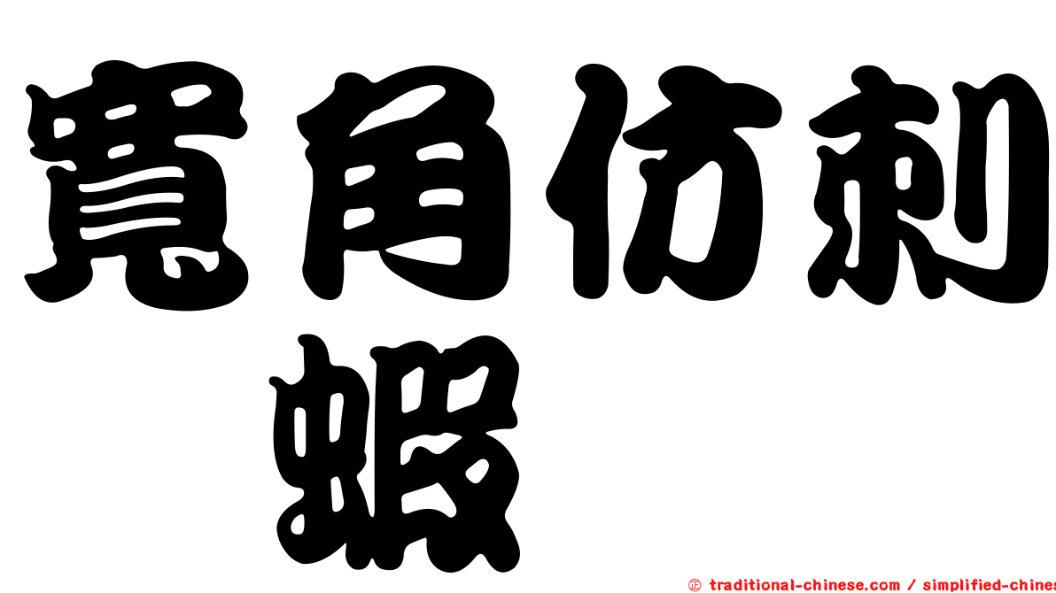 寬角仿刺鎧蝦