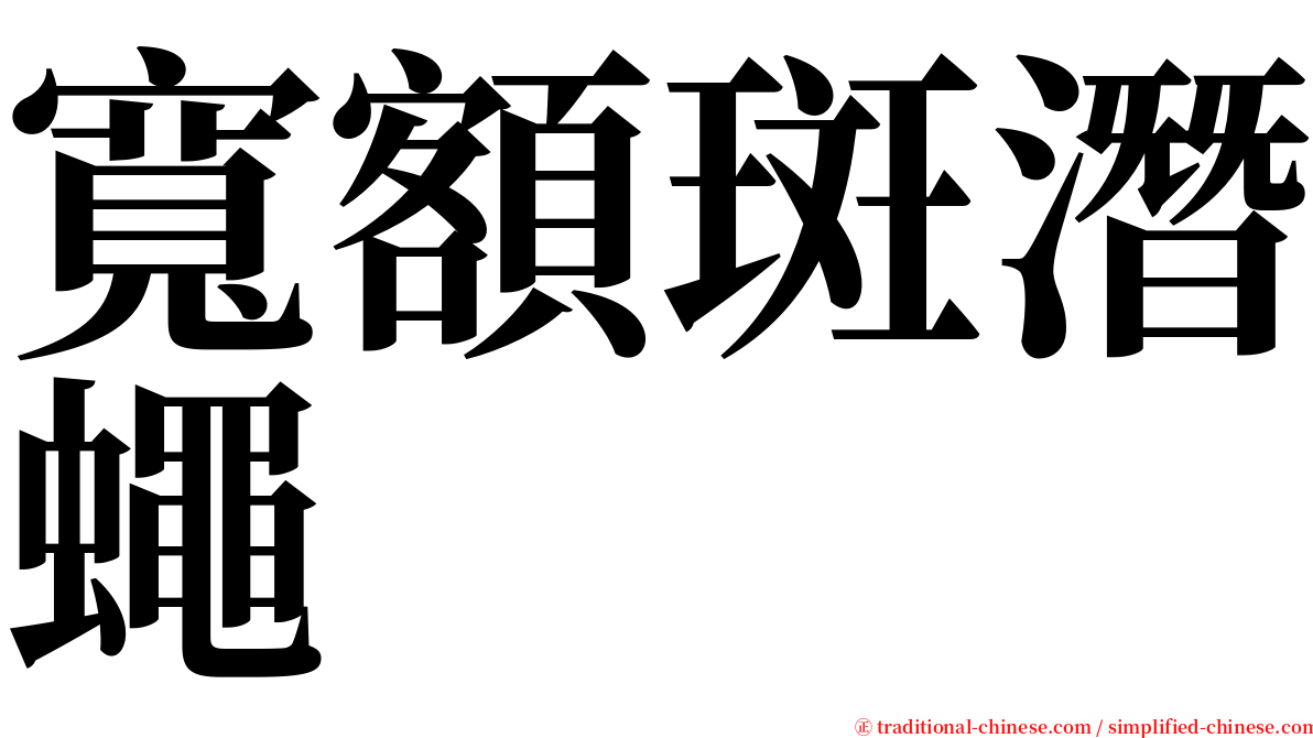 寬額斑潛蠅 serif font