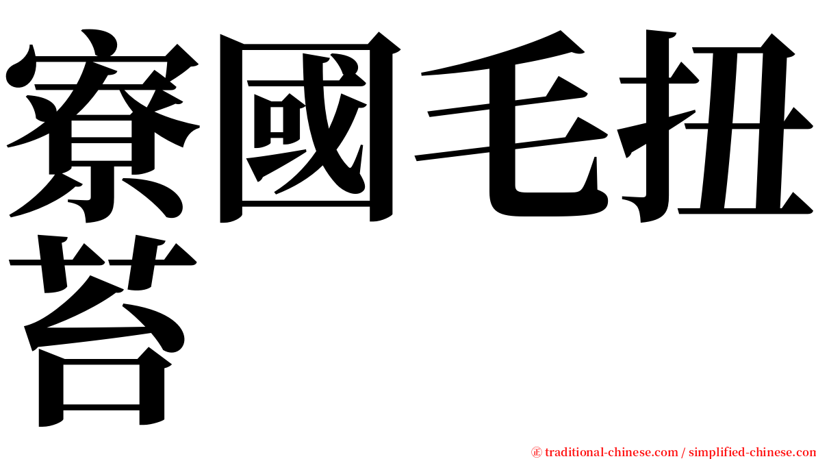 寮國毛扭苔 serif font