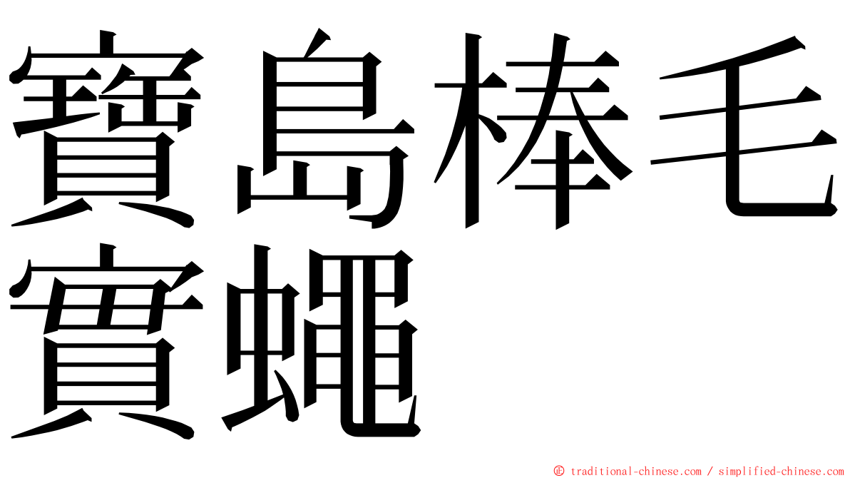 寶島棒毛實蠅 ming font