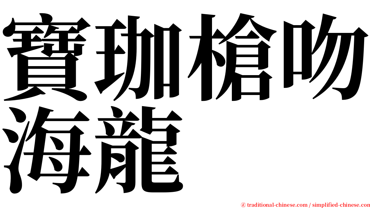 寶珈槍吻海龍 serif font