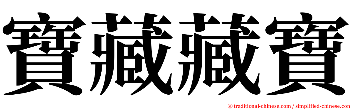 寶藏藏寶 serif font