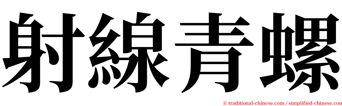 射線青螺 serif font