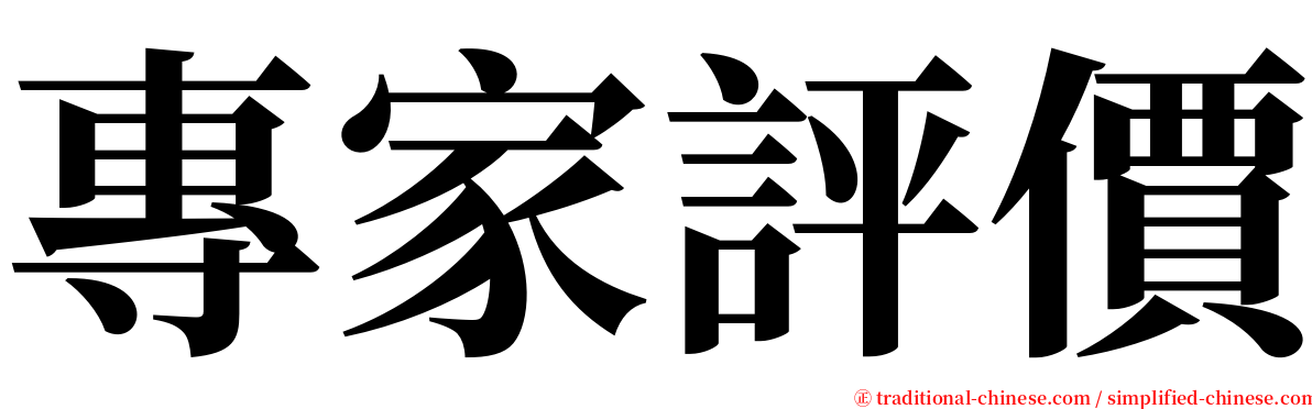 專家評價 serif font