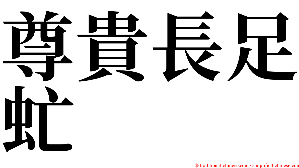 尊貴長足虻 serif font