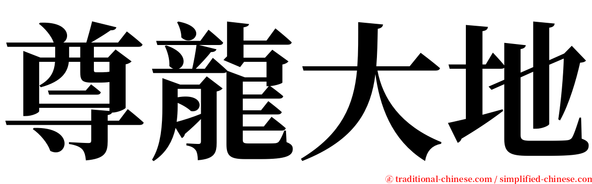 尊龍大地 serif font