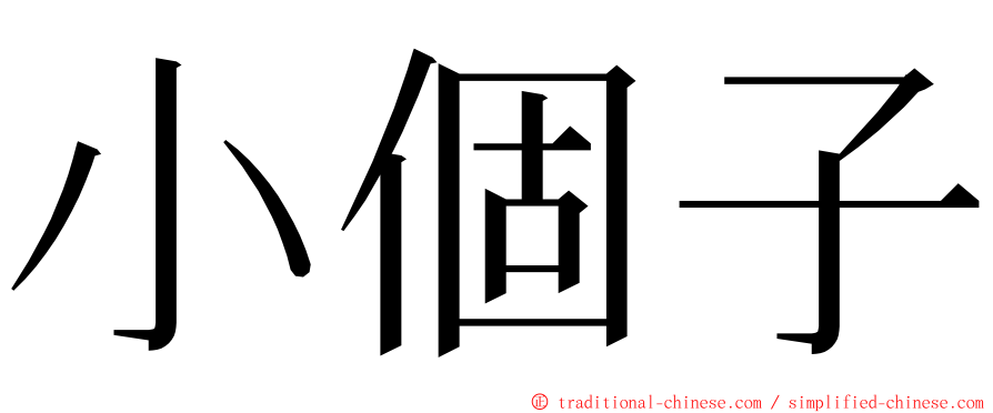 小個子 ming font