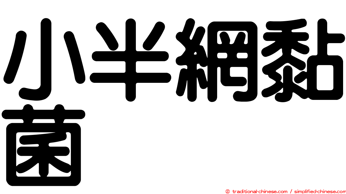 小半網黏菌