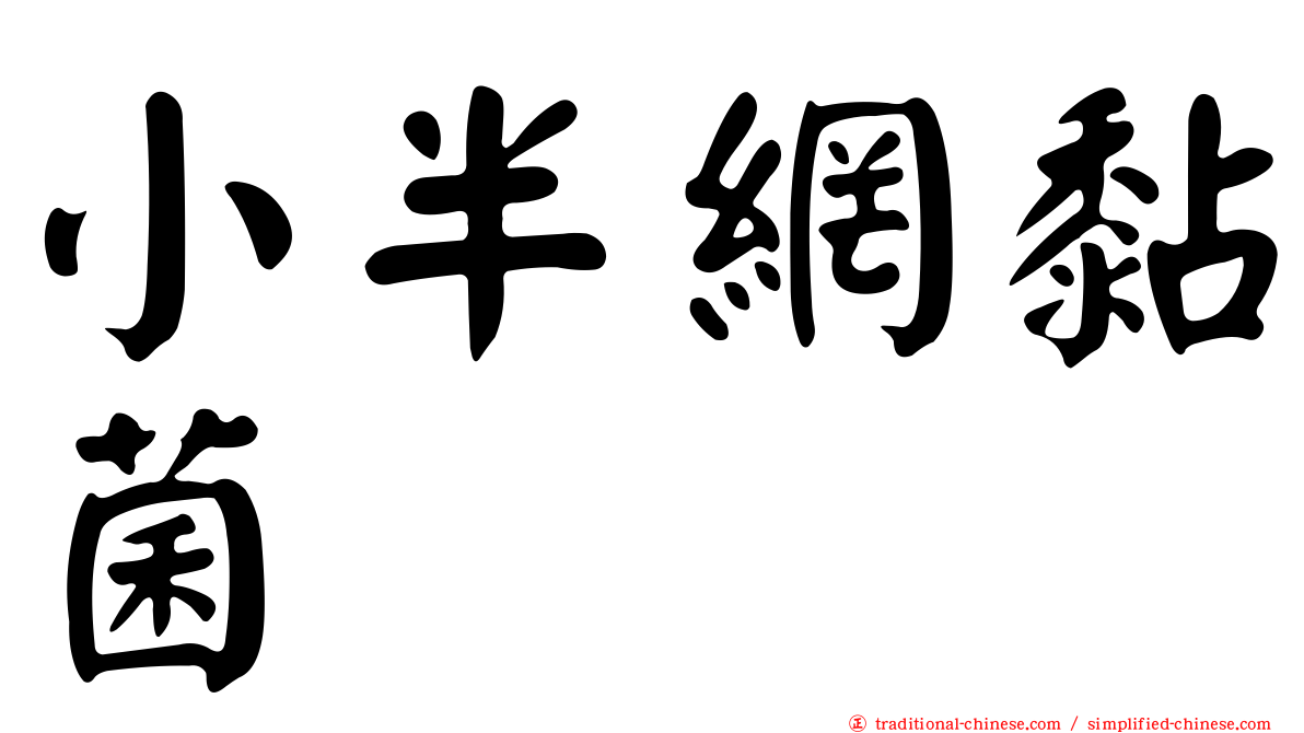 小半網黏菌