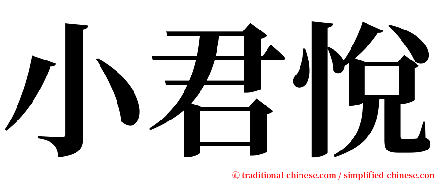 小君悅 serif font