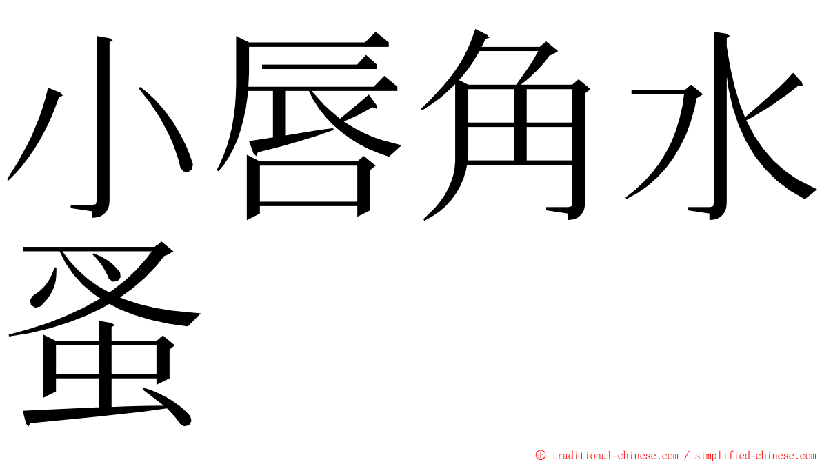 小唇角水蚤 ming font