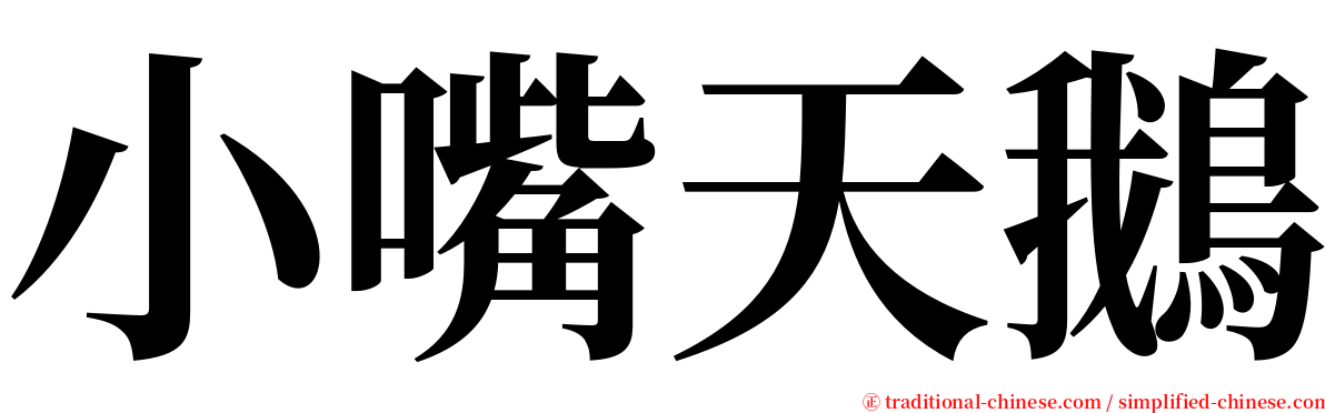 小嘴天鵝 serif font