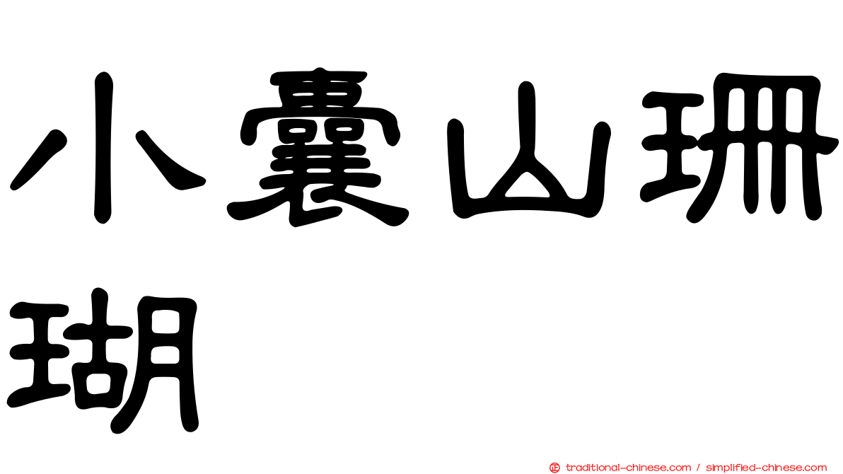 小囊山珊瑚