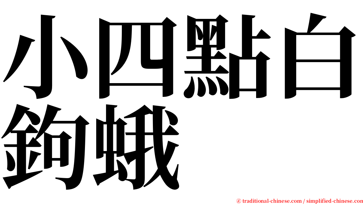 小四點白鉤蛾 serif font