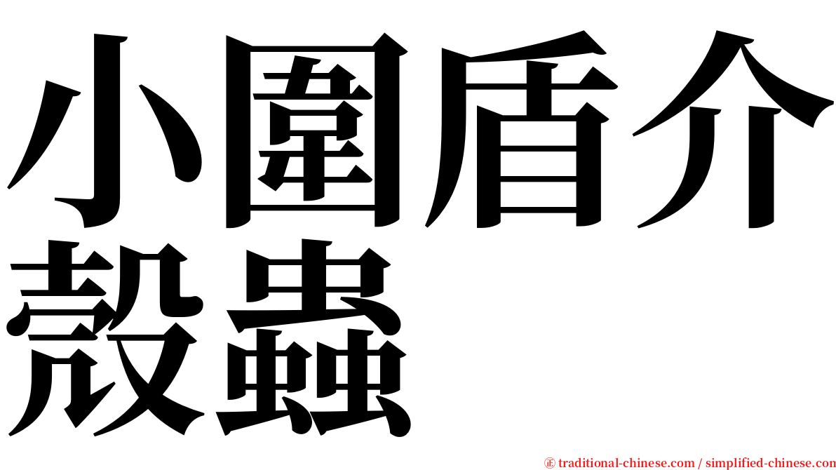 小圍盾介殼蟲 serif font