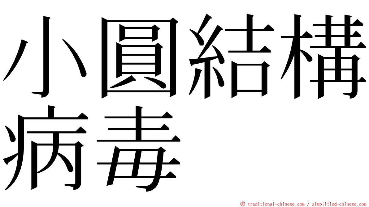 小圓結構病毒 ming font