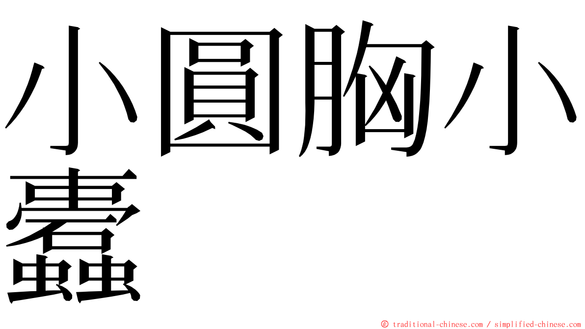 小圓胸小蠹 ming font