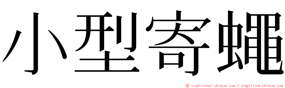 小型寄蠅 ming font