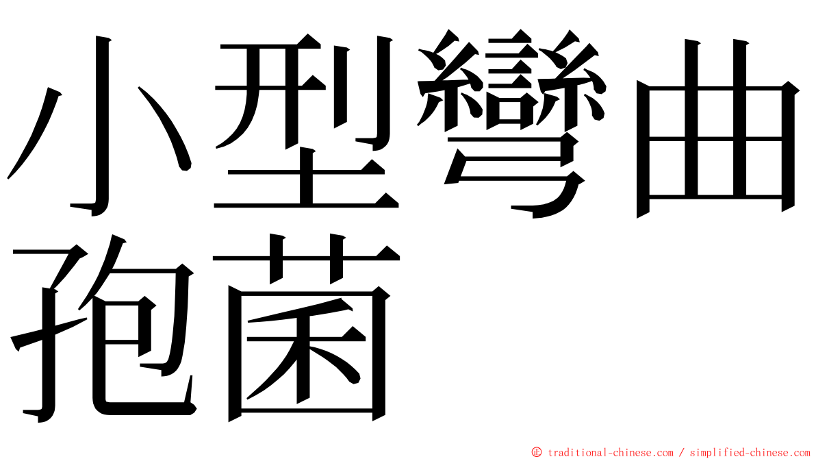 小型彎曲孢菌 ming font