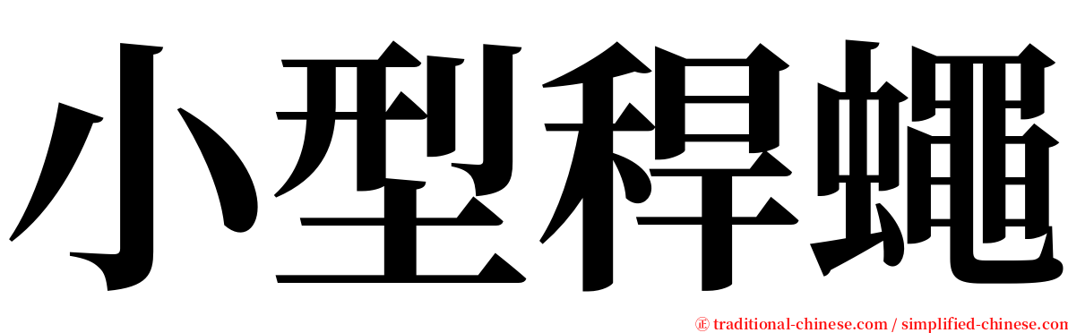 小型稈蠅 serif font