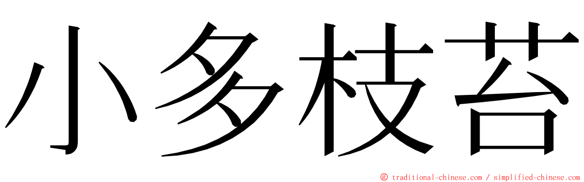 小多枝苔 ming font