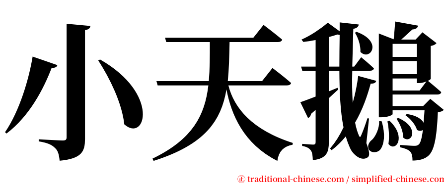 小天鵝 serif font