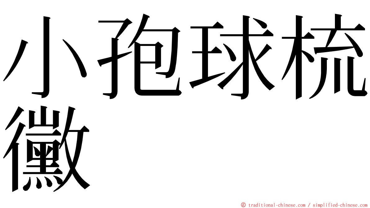 小孢球梳黴 ming font