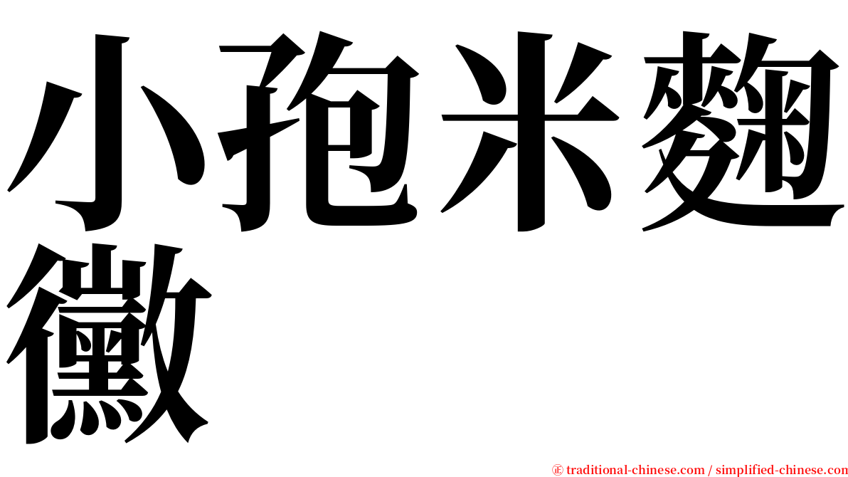 小孢米麴黴 serif font