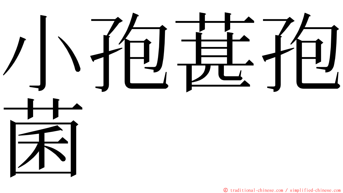 小孢葚孢菌 ming font