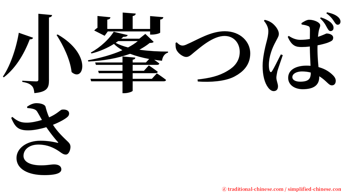 小峯つばさ serif font