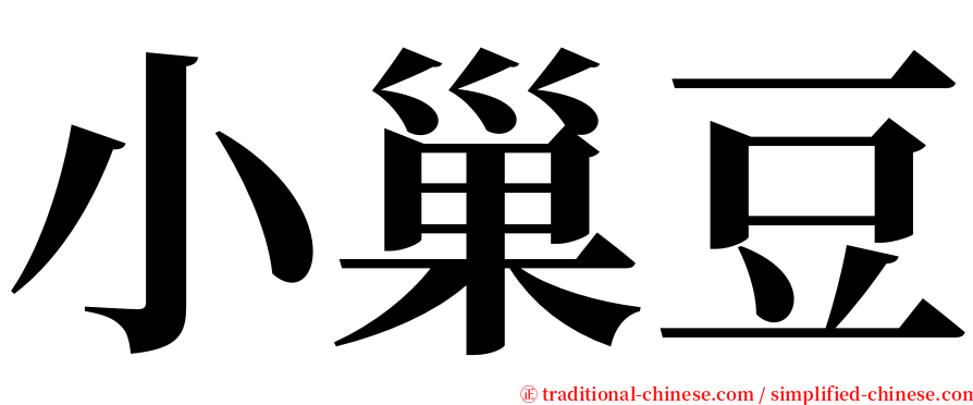 小巢豆 serif font