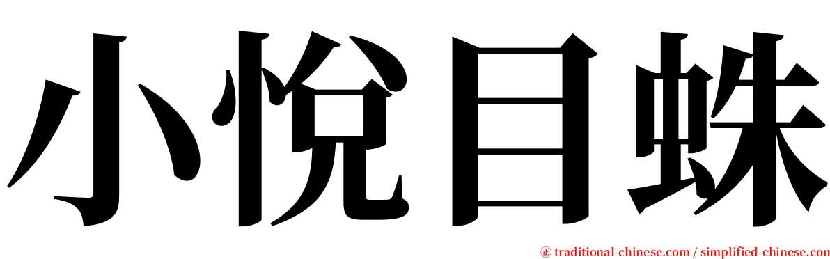 小悅目蛛 serif font