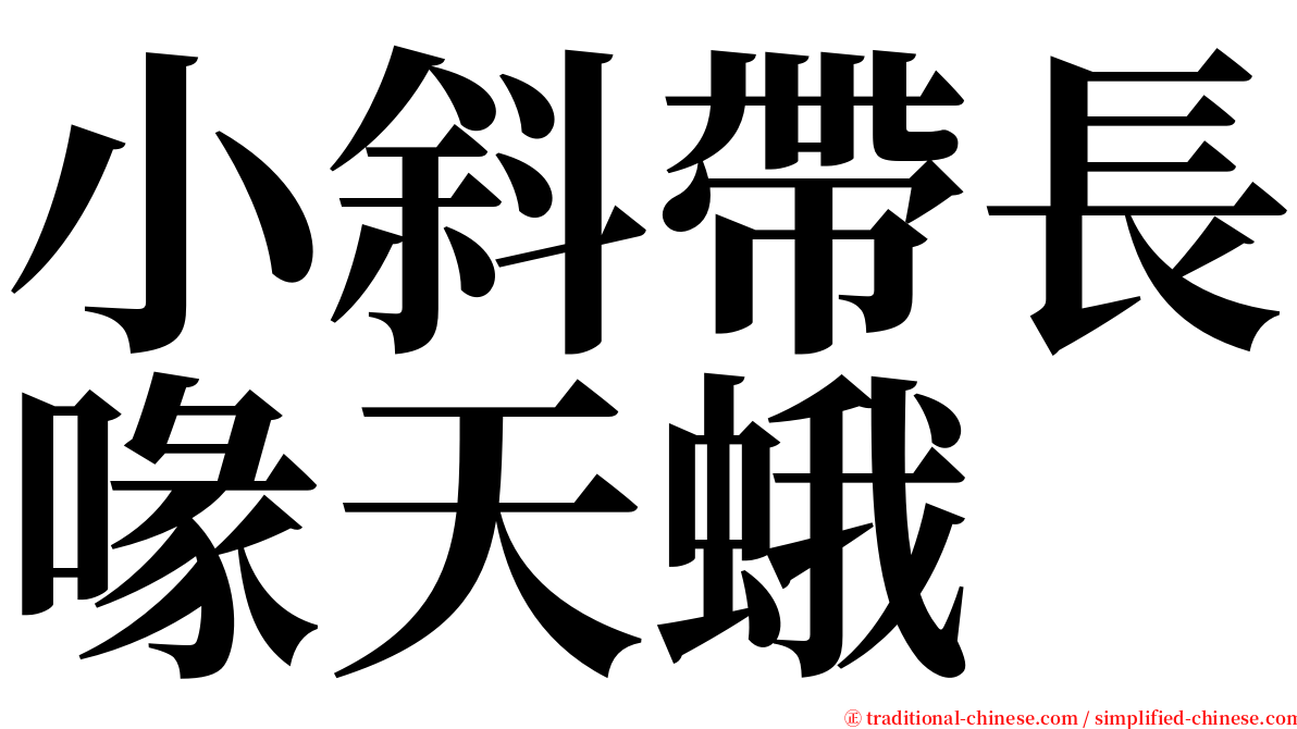 小斜帶長喙天蛾 serif font