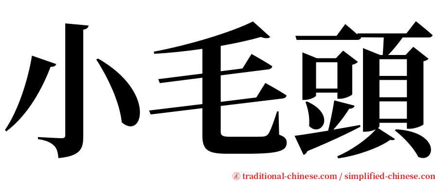 小毛頭 serif font