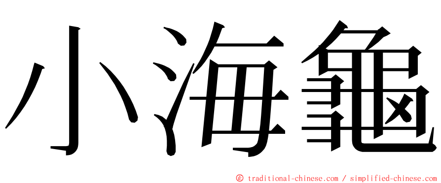 小海龜 ming font