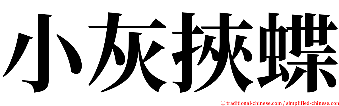 小灰挾蝶 serif font