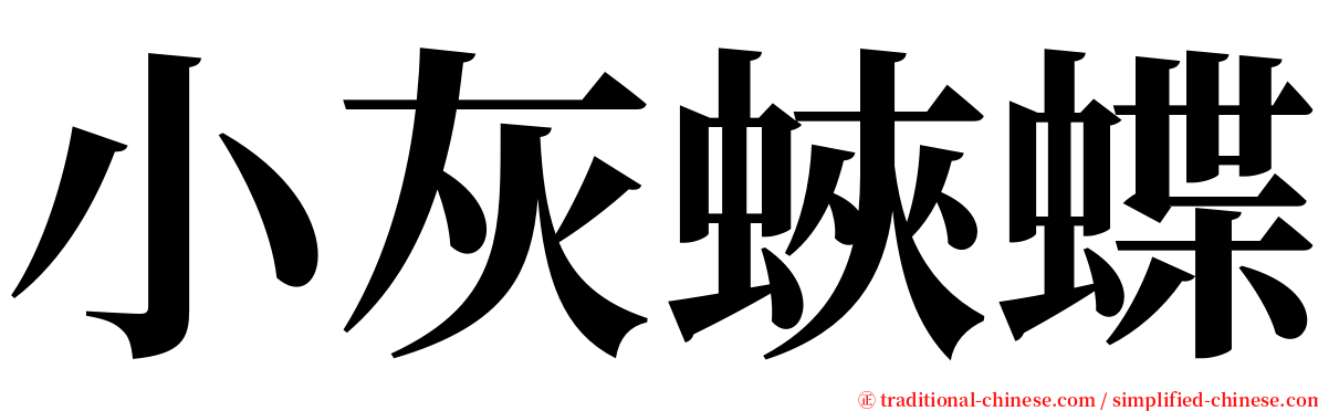 小灰蛺蝶 serif font