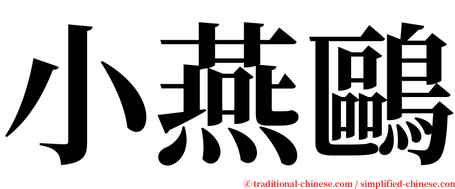 小燕鷗 serif font