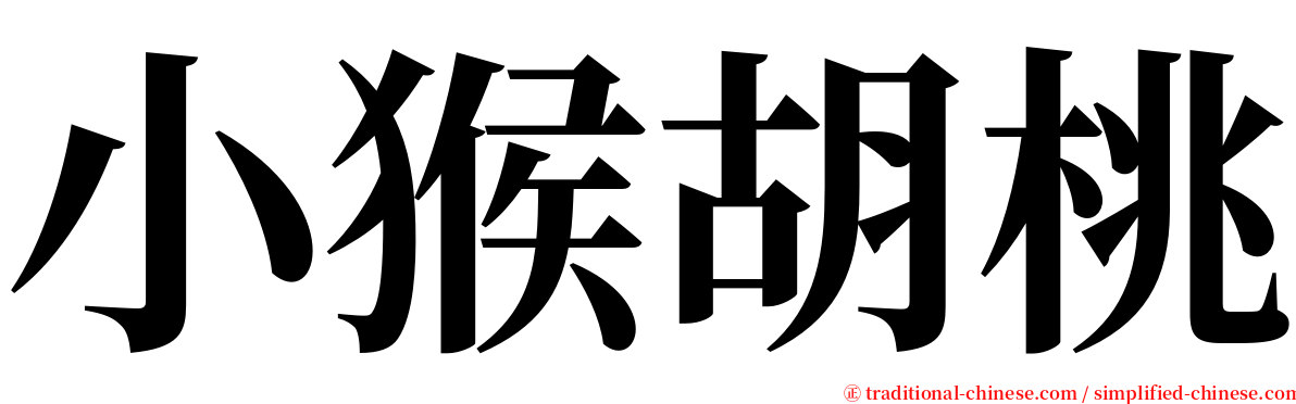 小猴胡桃 serif font