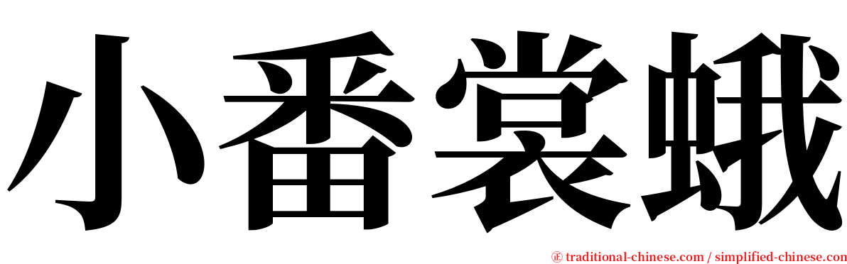 小番裳蛾 serif font