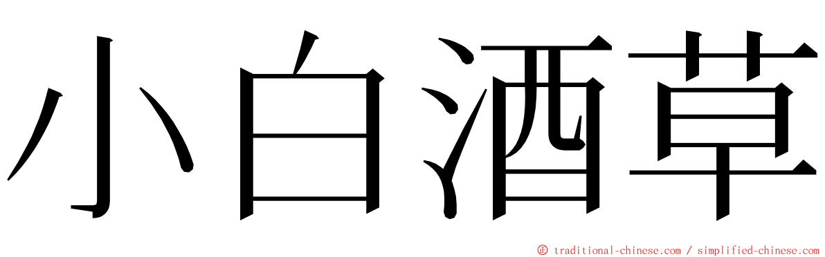 小白酒草 ming font