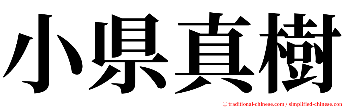 小県真樹 serif font