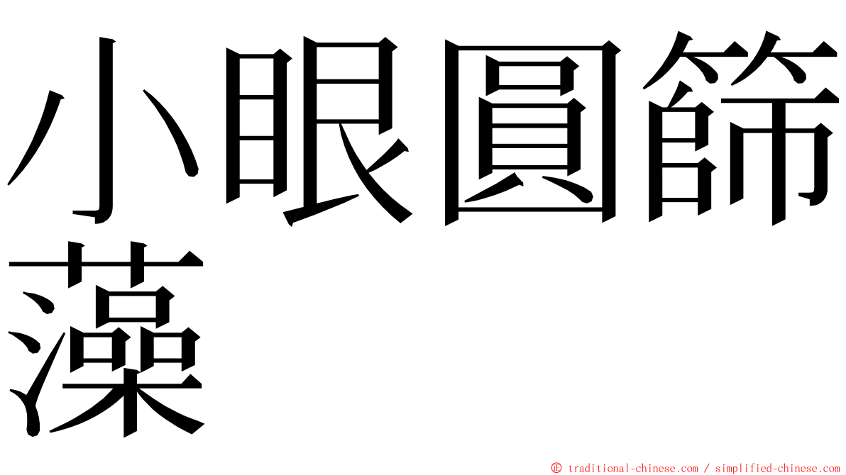 小眼圓篩藻 ming font