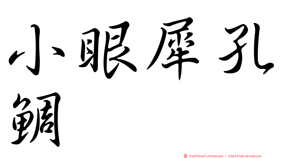 小眼犀孔鯛